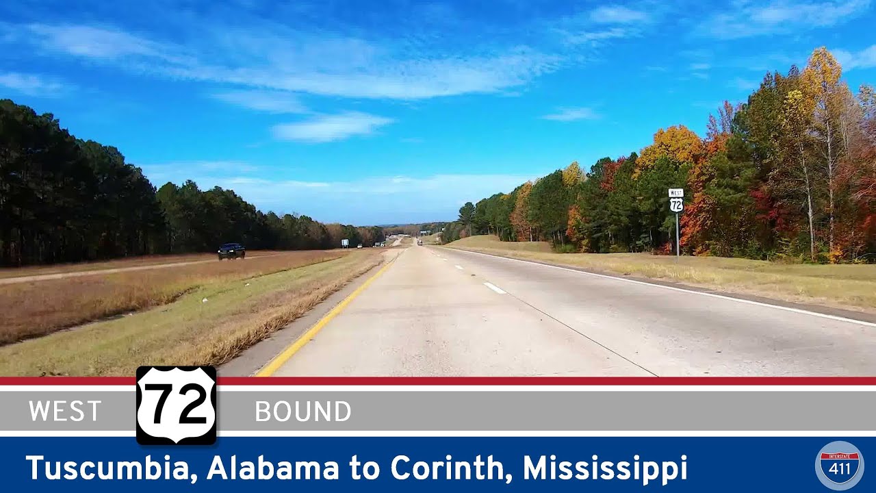 U.S. Route 72: Tuscumbia, Alabama to Corinth, Mississippi