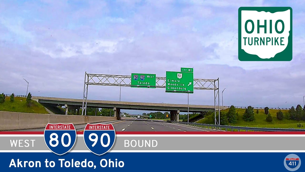 Interstate 80 / Interstate 90: Ohio Turnpike ~ Akron to Toledo – Ohio