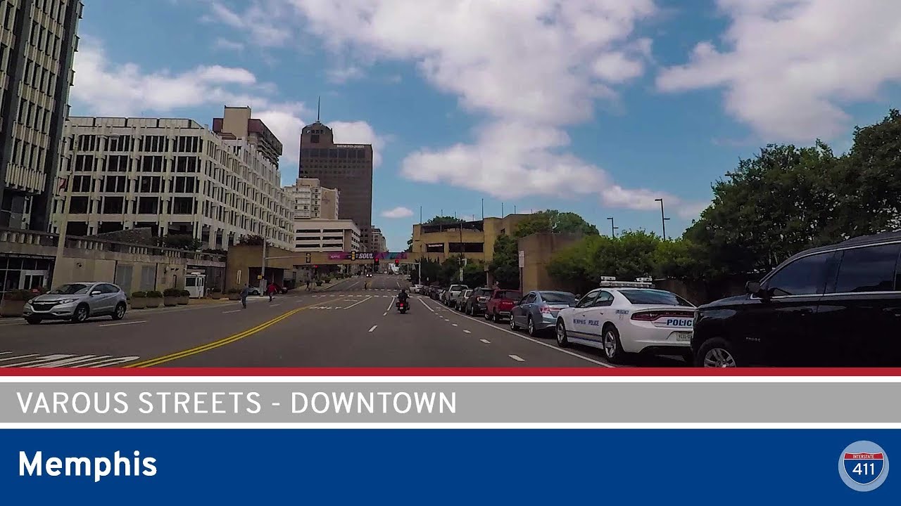Various Streets: Riverfront Drive Through Downtown Memphis – From Willis Avenue to I-55